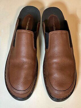 Beautiful Naturalizer Women's Brown Leather Slip-On Shoes Clogs Mules Flats 8.5
